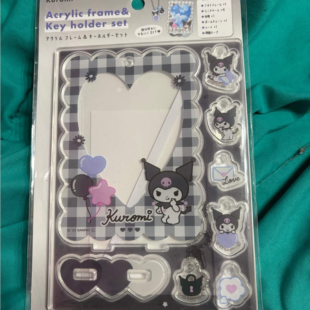 Sanrio Kuromi keychain and photo holder